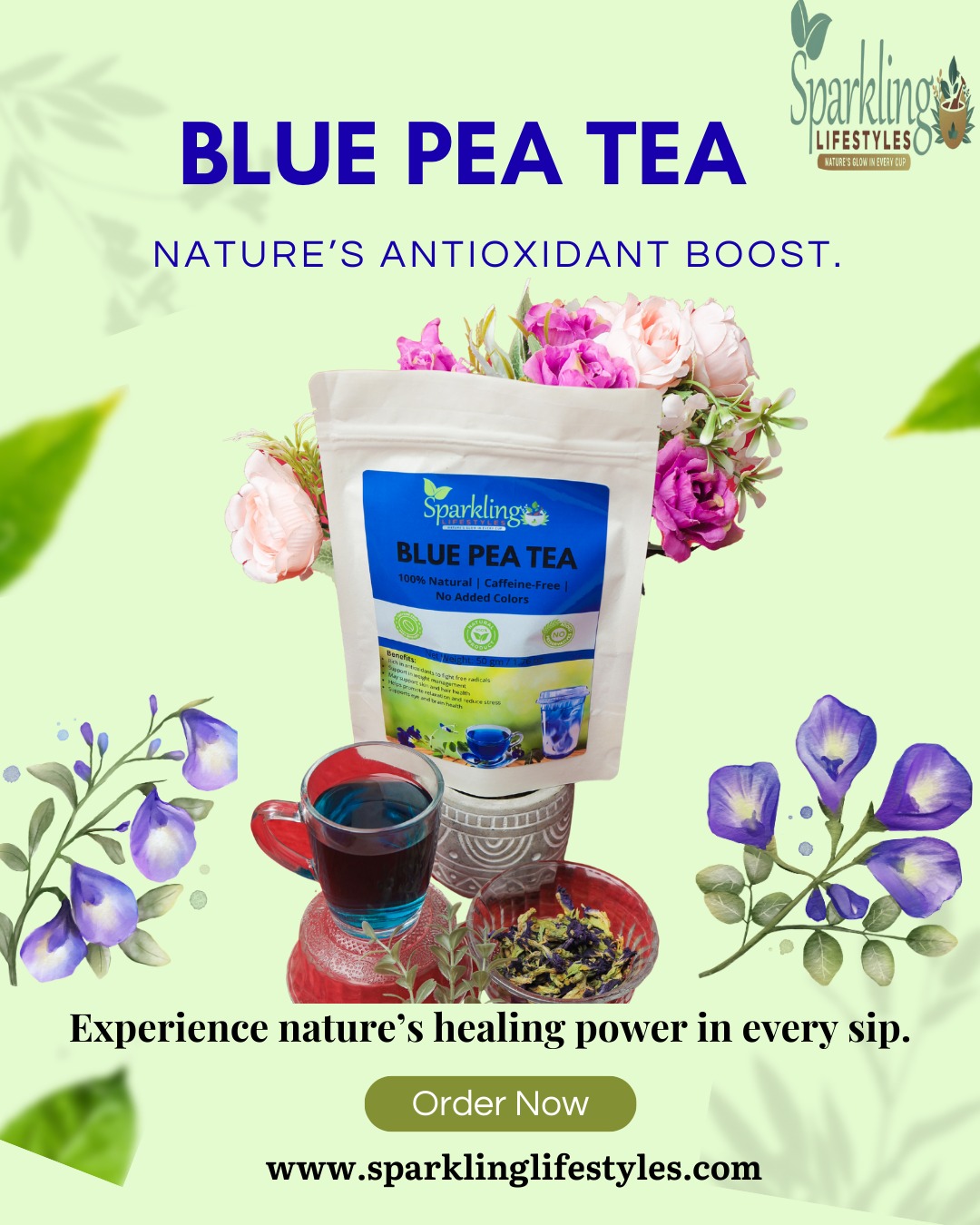 blue pea flower tea